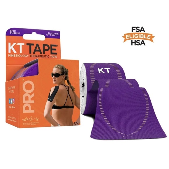 New KT Kinesiology Therapeutic Tape Strips Epic Purple NIB Sports Tape Roll - Picture 1 of 11